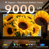 Nouveau projecteur portable mini A6 2025, 900 lumens ANSI, 4K, Linux TV, projecteur automatique