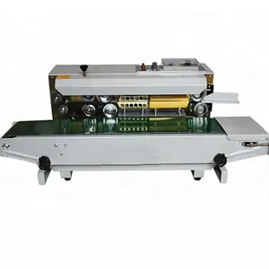 FR900 horizontal heat plastic bag pouch sealer automatic continuous sealing shrink sleeve sealing machine