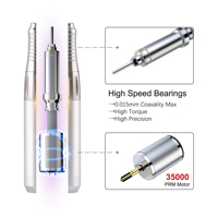 Hoge kwaliteit 24V coreless motor handstuk 12-24V DC nagelboor accessoires met 2 snoeren voor manicure
