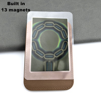 Sarung dompet kartu belakang ponsel kulit Pu Logo kustom dompet kartu kredit tipis minimalis kuat magnet untuk Iphone Magsafe