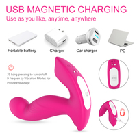 S-hande Fernbedienungsfähiger Tragbarer Vibrator-Dildo-Slip für Frauen Klitoris- und G-Punkt-Stimulator Männliche Prostata-Vibrations-Sexspielzeuge