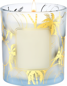 Velas Aromáticas de Lujo con Cera de Abeja y Lámina Dorada, Ecológicas, Venta al por Mayor de Fábrica, Personalizadas, en Frascos de Vidrio Multicolor, Aromaterapia para el Hogar - Product Image 1