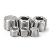 Bouchon de tuyau à douille hexagonale en vrac en gros filetage PT 1/16 "1/8" 1/4 "3/8" DIN906 bouchons de tuyau à douille hexagonale en acier vis