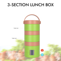 Boîte à lunch thermique portable en acier inoxydable 304 pour adultes Conteneur alimentaire Bento isolé sous vide avec fonction chauffante