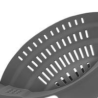 Passoire pliable durable résistante à la chaleur, compatible lave-vaisselle, avec clip pour casseroles et bols, ustensile de cuisine flexible et pratique