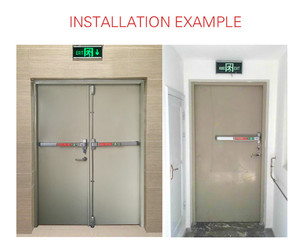 Thép không gỉ Con lăn tấn công Shim SS hoảng loạn thanh thoát thiết bị rim đình công cho đôi cửa duy nhất - Product Image 6