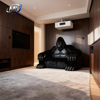 Canapé-lit d'angle King Kong Gorilla, design nordique, tendance, en forme d'animal, en éponge et similicuir, pour appartement moderne
