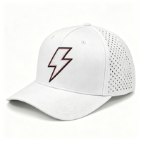 Gorra de Béisbol Premium de 5 Paneles, Transpirable e Impermeable, de Nailon con Orificios Cortados a Láser, Logotipo Personalizado, Estilo Urbano, Imagen Bordada en 3D, Venta al Por Mayor