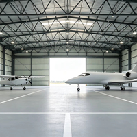 Hangar industriel à grande portée en acier anticorrosion certifié CE pour le stockage d'avions