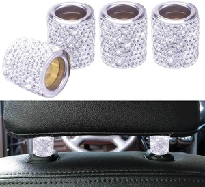 Accessori <span class=keywords><strong>Auto</strong></span> 2020, Decorazioni Interne, Anelli Decorativi in Cristallo Luccicante <span class=keywords><strong>per</strong></span> Poggiatesta di <span class=keywords><strong>Auto</strong></span>, SUV e Camion - Product Image 3