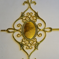 Barres décoratives en aluminium à motifs floraux géorgiens classiques pour portes et fenêtres à double vitrage