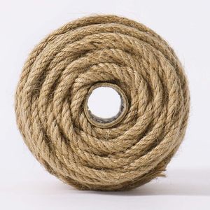 <span class=keywords><strong>Corde</strong></span> <span class=keywords><strong>en</strong></span> jute et sisal de 5 <span class=keywords><strong>mm</strong></span>, 200 pieds, torsadée, robuste, épaisse, pour jardinage, artisanat, emballage, griffoir, décoration intérieure - Product Image 5