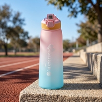 Bouteille amusante anti-fuite en PP, à boire directement, anti-poussière, sans sucre, avec dosettes parfumées, pour la randonnée, le camping et les voyages en extérieur