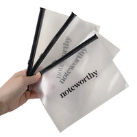 Zip Lock biodégradable logo imprimé personnalisé bijoux en PVC transparent sac en plastique givré t-shirt emballage sacs à fermeture éclair pour vêtements