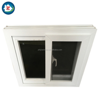 Ventana deslizante rentable resistente a huracanes fácil de instalar con vidrio de doble capa de PVC a prueba de polvo