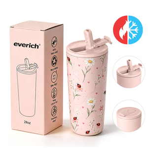 Everich Wholesale ODM Tasse à café isotherme en acier inoxydable à <span class=keywords><strong>double</strong></span> paroi de 24 oz avec couvercle anti-fuite, sans BPA, isolation sous vide, anti-fuite - Product Image 3
