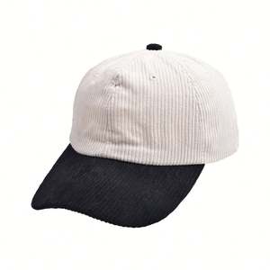 Nueva Gorra de Béisbol de Pana de Dos Tonos con Imagen Común, 6 Paneles, Hebilla Metálica, Bordado 3D para Adultos Unisex, Superventas - Product Image 2