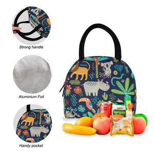 Cute Animal Print Student <b>Backpack</b> Lunch Bag Set Kids School Bag Matching <b>Backpack</b> and Lunch Box for School - Product Image 4