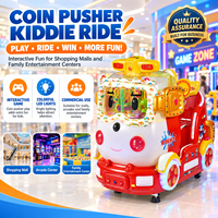 Machine de jeu à pousser les pièces pour enfants, équipement de manèges commerciaux pour enfants pour centre commercial, disponible à la vente
