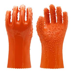 ถุงมือยางกันลื่นสำหรับตกปลา พร้อมเม็ดยางกันลื่น สำหรับการเพาะเลี้ยงสัตว์น้ำและการป้องกันสารเคมี แบบสวมใส่ได้ทั้งชายและหญิง - Product Image 1