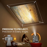 Projecteur intelligent Google TV WiFi 2.4G+5G, Full HD 1080P, LED LCD portable, compatible 4K, pour cinéma maison, modèle 2026, vente chaude, OEM/ODM d'usine