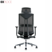Chaise de bureau à dossier haut, chaise de bureau PC, chaise de course LED ergonomique réglable pivotante