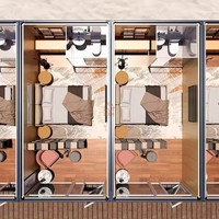 Maison préfabriquée de 20 pieds, maison modulaire préfabriquée, boutiques de luxe et hôtels de villégiature