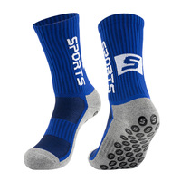 Nouveau adulte Grip anti-dérapant sport papier carte hommes chaussettes tricoté anti-dérapant Football chaussettes Football chaussettes