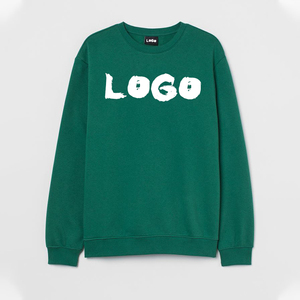 Vente en gros de sweats à capuche unisexes brodés verts tendance de qualité supérieure 51% coton 49% polyester tissé LOGO personnalisé - Product Image 2