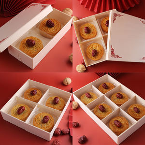 บรรจุภัณฑ์ไม้กล่องของขวัญสำหรับงานเลี้ยงวันส่งท้ายปีเก่าขนมคัพ<span class=keywords><strong>เค้ก</strong></span>เบเกอรี่คุกกี้ถั่วภาชนะบรรจุอาหารจากกระดาษจัดส่ง - Product Image 5