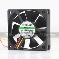 Sunon 12V 1.8W DC AC EC 60X60X20MM Suspensi Magnetik Kipas Pendingin Proyektor Senyap KDE1206PKV1 OEM ODM