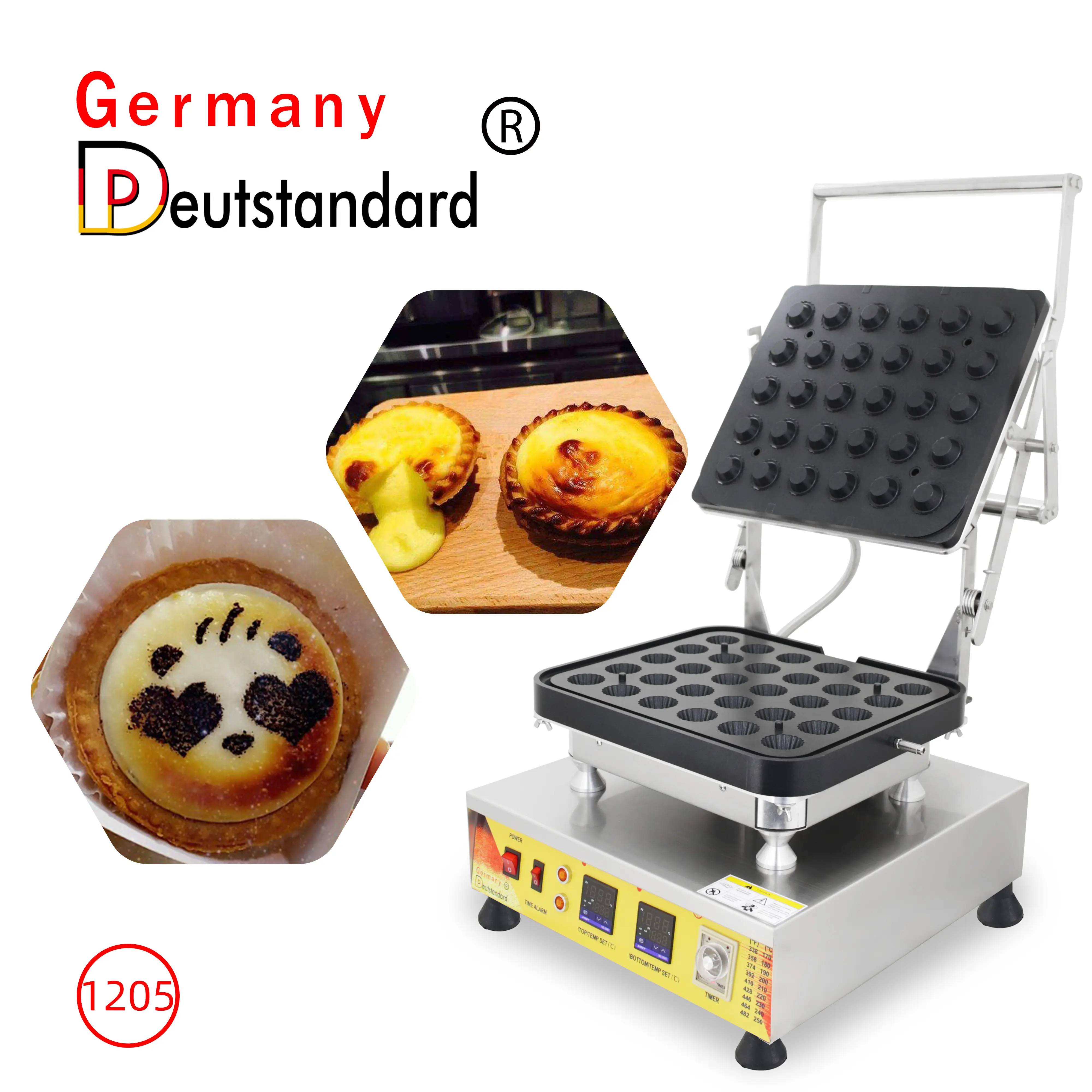 Đức deutstandard NP-1205 Vòng 40.6/27mm 30 lỗ nhỏ Tart vỏ khuôn thương mại tartlet Máy trứng Tart Maker Máy