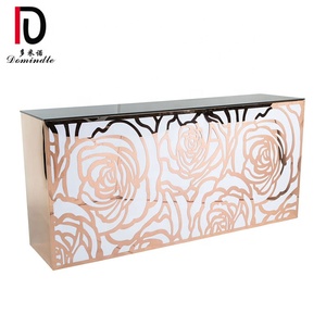 Eventos de fiesta comercial luz LED de acero inoxidable PVC barra de <span class=keywords><strong>bar</strong></span> mesa de <span class=keywords><strong>bar</strong></span> decoración de boda gabinete de vino - Product Image 2