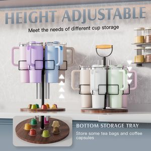 Organizador de Botellas de Agua Compatible con el Vaso Stanley de 40 oz con Asa, Portavasos Giratorio para Vaso Stanley con Pajita - Product Image 3