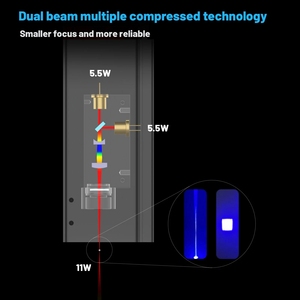 NEJE Module E40 haute puissance Tête <span class=keywords><strong>laser</strong></span> TTL Diode Machine de gravure Module <span class=keywords><strong>laser</strong></span> pour découpe professionnelle Contreplaqué 20mm - Product Image 5