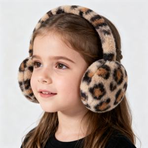 बच्चों के लिए थर्मल खरगोश फर गर्म इयरमफ-नरम विंडप्रूफ प्लग सर्दियों कान सुरक्षा - Product Image 6