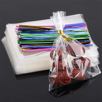 Emballage cadeau pour bonbons, emballage à pain, cristal transparent, plat, cellophane, 50 pièces