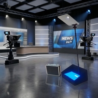 Teleprompter Simar Brand M-HY24 de 24 Pulgadas con Pantalla Autoinversora, Teleprompter Profesional para Escenario y Presentaciones Presidenciales
