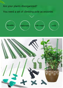 Soporte en ángulo recto para pérgola de jardín, junta de conexión de tubo de acero recubierto de plástico, accesorio para poste de trepada, verde, con asas resistentes - Product Image 6