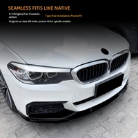 Applicable aux BMW Série 5 G30/G31, matériau ABS, motif carbone noir piano, lèvre avant, spoiler avant, kit carrosserie