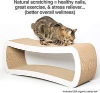 Griffoir pour chat en carton géant, griffoir incurvé pour chat, meuble de repos et d'exercice pour chat d'intérieur