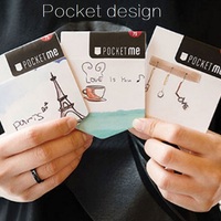 10 pièces/paquet nouvelle mode mignon Paris tour poche conception mémo bloc-notes note autocollante écriture bloc-notes bureau fournitures scolaires