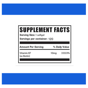 Biotine Premium en gélules molles, vitamine essentielle pour la santé des cheveux, de la peau et des ongles, formule facile à avaler, produit de beauté - Product Image 2