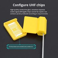 Scellé à boulon jetable NFC UHF RFID à fréquence 860-960 MHz avec manille en acier galvanisé pour le suivi et le positionnement des actifs en temps réel