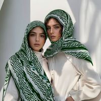Vente en gros de grande taille, foulard hijab imprimé Kuffiyeh, accessoire pour cheveux de Palestine, châle Tatreez