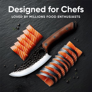 Ensemble cadeau de couteaux de boucher de qualité supérieure, couteau <span class=keywords><strong>à</strong></span> viande forgé <span class=keywords><strong>à</strong></span> la main, couteaux <span class=keywords><strong>à</strong></span> désosser avec étui en cuir, boîte cadeau pour la cuisine et le camping - Product Image 4