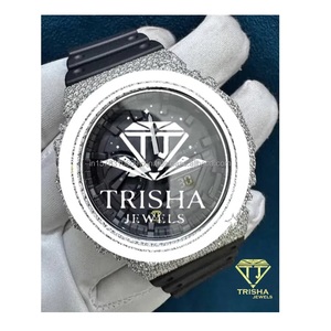 Reloj de Lujo Hip Hop con Diamantes Moissanite VVS Premium en Plata de Ley 925 con Correa de 20 mm, Esfera de Cristal y Diseño Personalizado Iced Out para Hombre - Product Image 1