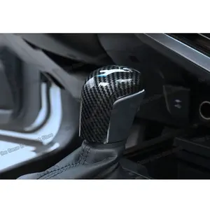 Para toyota camry 2018 2021 70 v70 xv70 trd acessórios de fibra de carbono Car Gear Lever Tampa Trims Chrome shift knob 2020 2019 2022