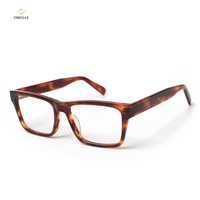 Lunettes de vue carrées unisexes en TR90 de qualité supérieure, structure solide résistante à la déformation, écologiques, personnalisables avec logo.