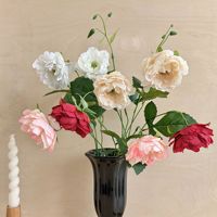 Fleurs de pivoine artificielles réalistes à 2 têtes, décorations pour hôtels et maisons, accessoires de mariage et de fête, fausses fleurs en soie pour arrangements floraux DIY